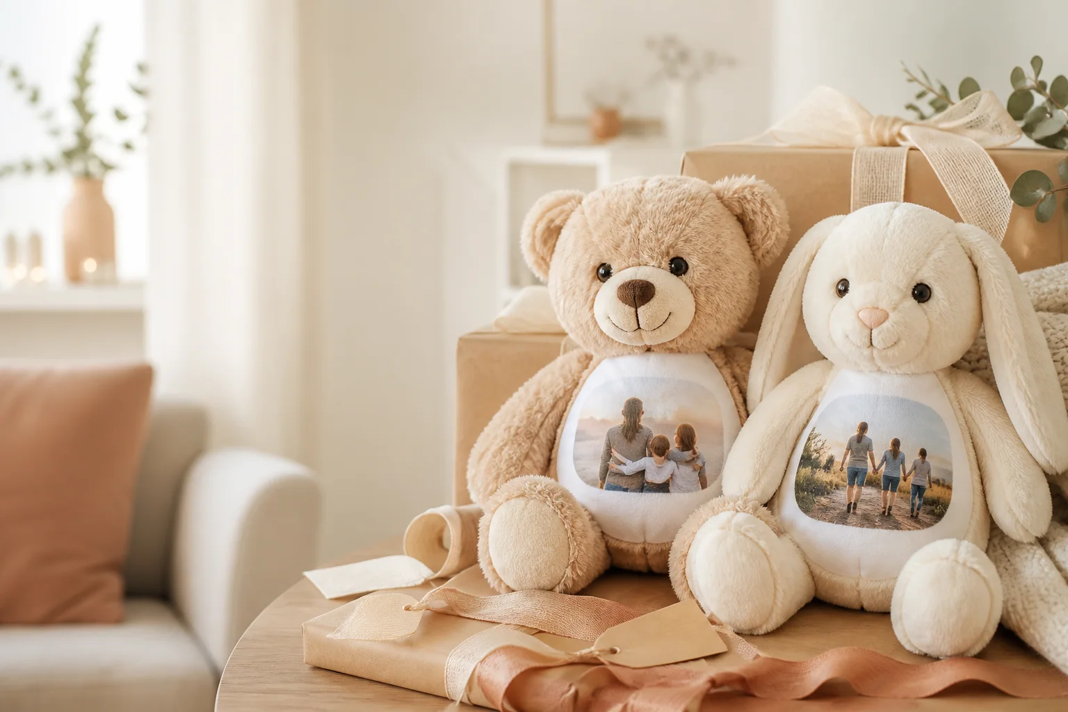 Gepersonaliseerde knuffel met foto als cadeau
