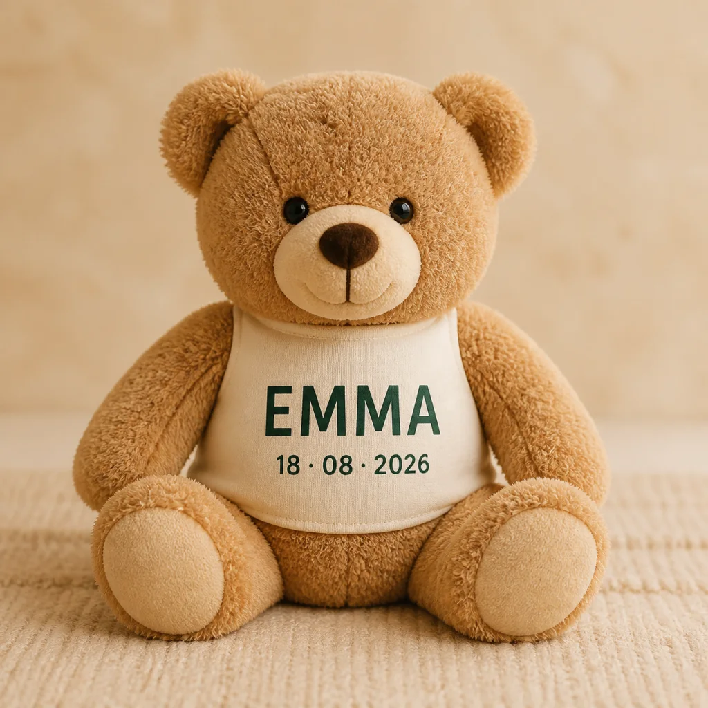 Teddybeer met de bedrukte naam Emma