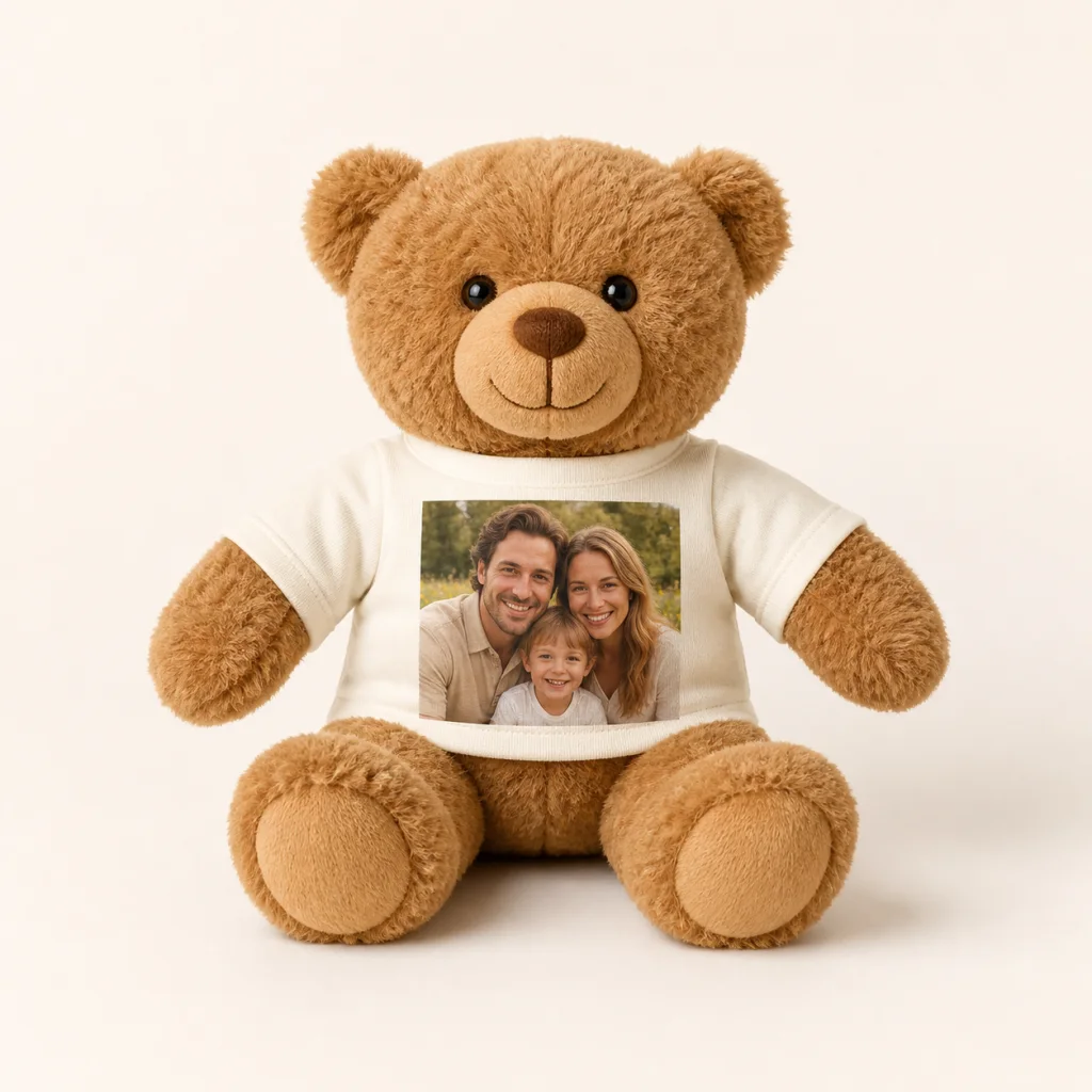 Online een knuffel met eigen foto ontwerpen
